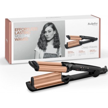 BaByliss W2447E Deep Waves Curling iron Warm Black/Orange 2.5m BaByliss W2447E Deep Waves Curling iron Warm Black/Orange 2.5m
