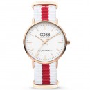 Ρολόι Co88 IPB Nato Red/White Strap 36mm (8CW-10028)