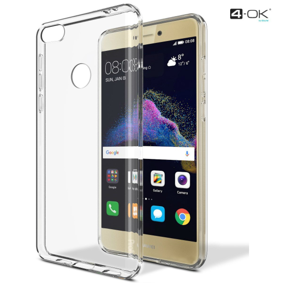 4-OK Protek 0.2 Ultra Slim Case - Huawei P8 Lite (2017) Transpar