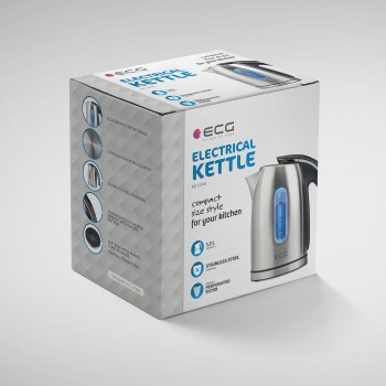 Βραστήρας 1,2 lit ανοξείδωτος ECG RK1240 Βραστήρας 1,2 lit ανοξείδωτος ECG RK1240