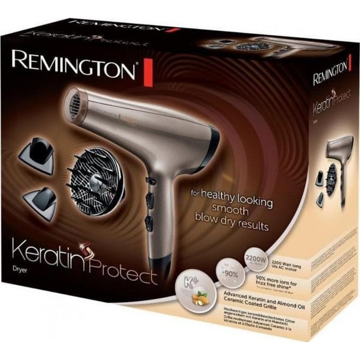 Remington AC8002 Hair Dryer Keratin Protect 2200Watt, grey
