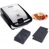 Tefal SW 852 D12 Snack Collection Τοστιέρα Βαφλιέρα με αποσπώμενες πλάκες 700Watt, Black/Stainless Tefal SW 852 D12 Snack Collection Τοστιέρα Βαφλιέρα με αποσπώμενες πλάκες 700Watt, Black/Stainless