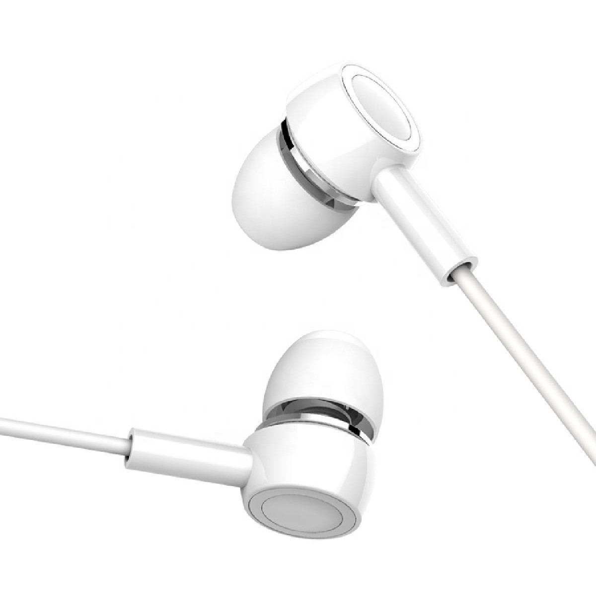 USAMS  EP-12 earphones με μικρόφωνο  3.5mm, 1.2m white