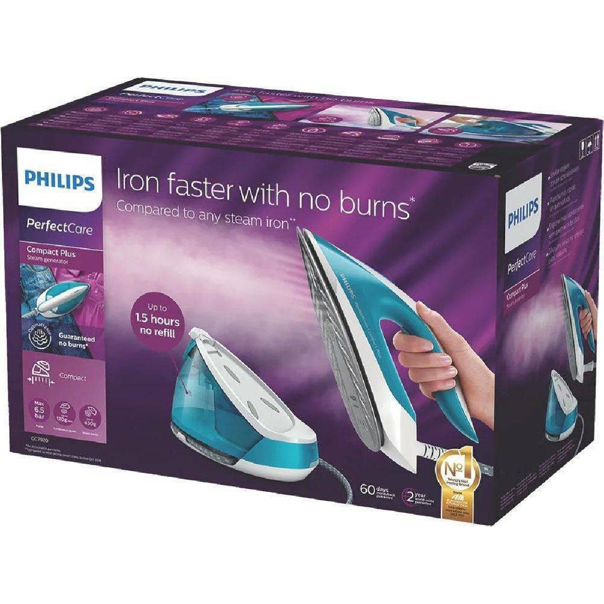 Philips GC7920/20 Σύστημα Σιδερώματος Πίεσης 6.5bar με Δοχείο 1.5lt aqua blue Philips GC7920/20 Σύστημα Σιδερώματος Πίεσης 6.5bar με Δοχείο 1.5lt aqua blue
