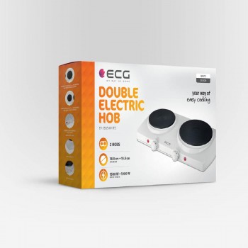 ECG EV 2512 Διπλή ηλεκτρική εστία White ECG EV 2512 Διπλή ηλεκτρική εστία White