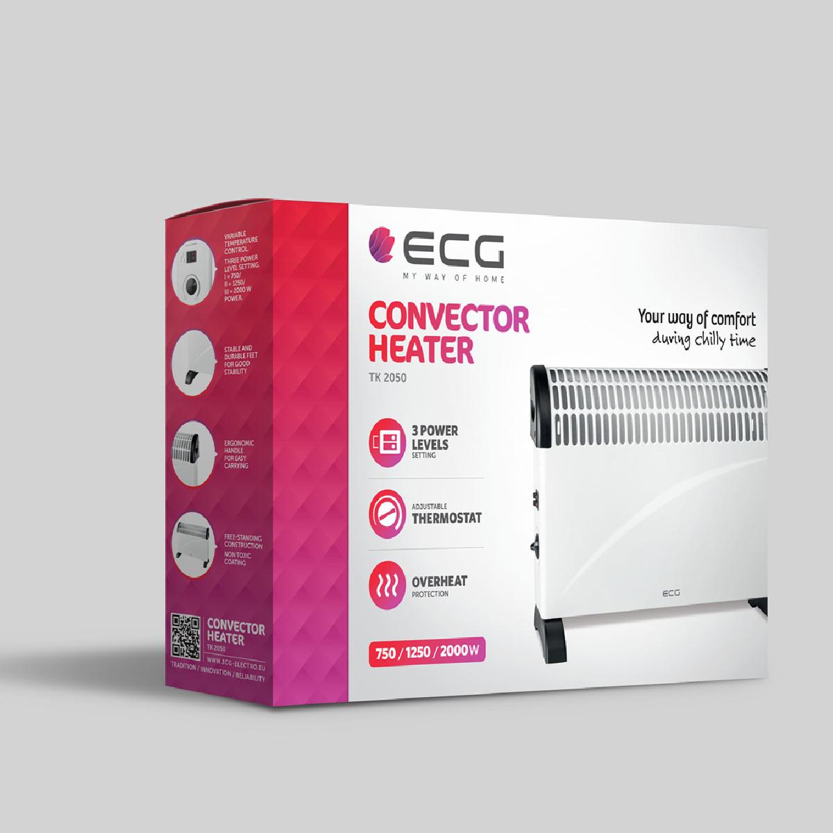 ECG TK 2050 Κονβέκτορας 2000 watt white