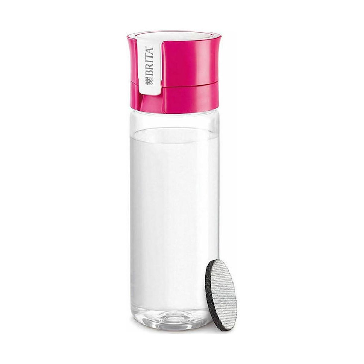 Brita Fill & Go Vital Πλαστικό Παγούρι με Φίλτρο 600ml Διάφανο Pink