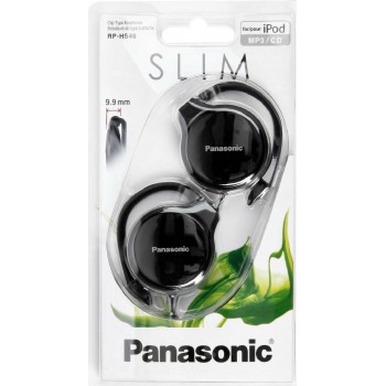 Panasonic RP-HS46E-K on-ear 3.5mm black clip-on headphones Panasonic RP-HS46E-K on-ear 3.5mm black clip-on headphones