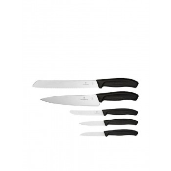 Victorinox Σετ Μαχαίρια 5τμχ από Ανοξείδωτο Ατσάλι Black (V6.7133.5G)