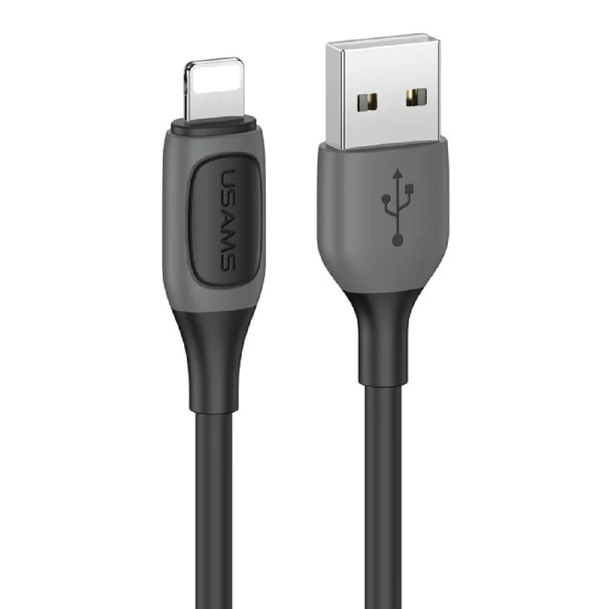Usams US-SJ595 USB-A to Lightning Cable Μαύρο 1m (SJ595USB01)