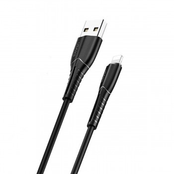 USAMS καλώδιο Lightning σε USB US-SJ364, 2A, 1m, μαύρο USAMS καλώδιο Lightning σε USB US-SJ364, 2A, 1m, μαύρο