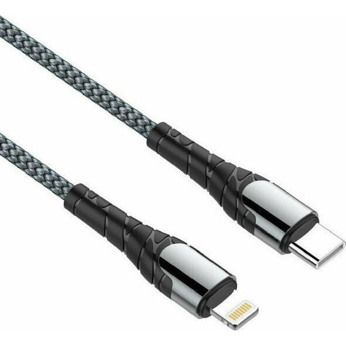 LDNIO καλώδιο Lightning σε USB-C 30W 1m γκρι (LC111)