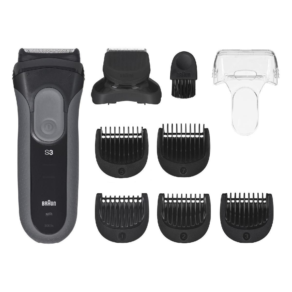 Braun Series 3 3000BT Shave & Style Ξυριστική Μηχανή Προσώπου Επαναφορτιζόμενη black