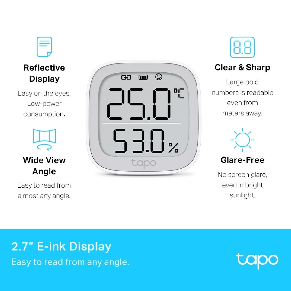 Tp-Link Tapo T315 Ver 1.20 Smart Temperature & Humidity Monitor 2,7