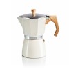 Haeger MOKA Pot 6 Aluminium coffee espresso pot 6 cups beige wood (CP-06A.010A)