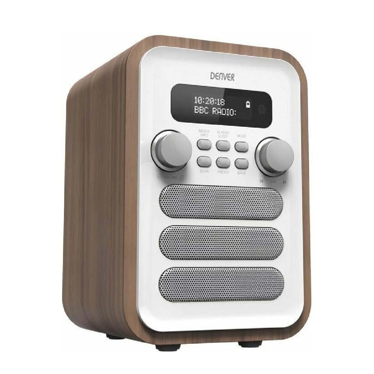 Denver DAB-48 FM Φορητό Ραδιόφωνο Ρεύματος DAB+ με Bluetooth white Denver DAB-48 FM Φορητό Ραδιόφωνο Ρεύματος DAB+ με Bluetooth white