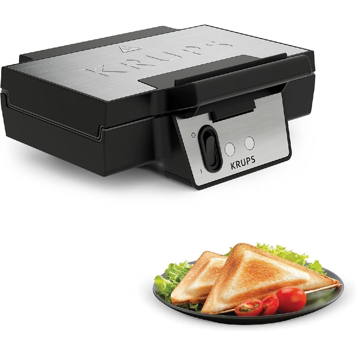 Krups FDK453 sandwich maker 850 watt black silver