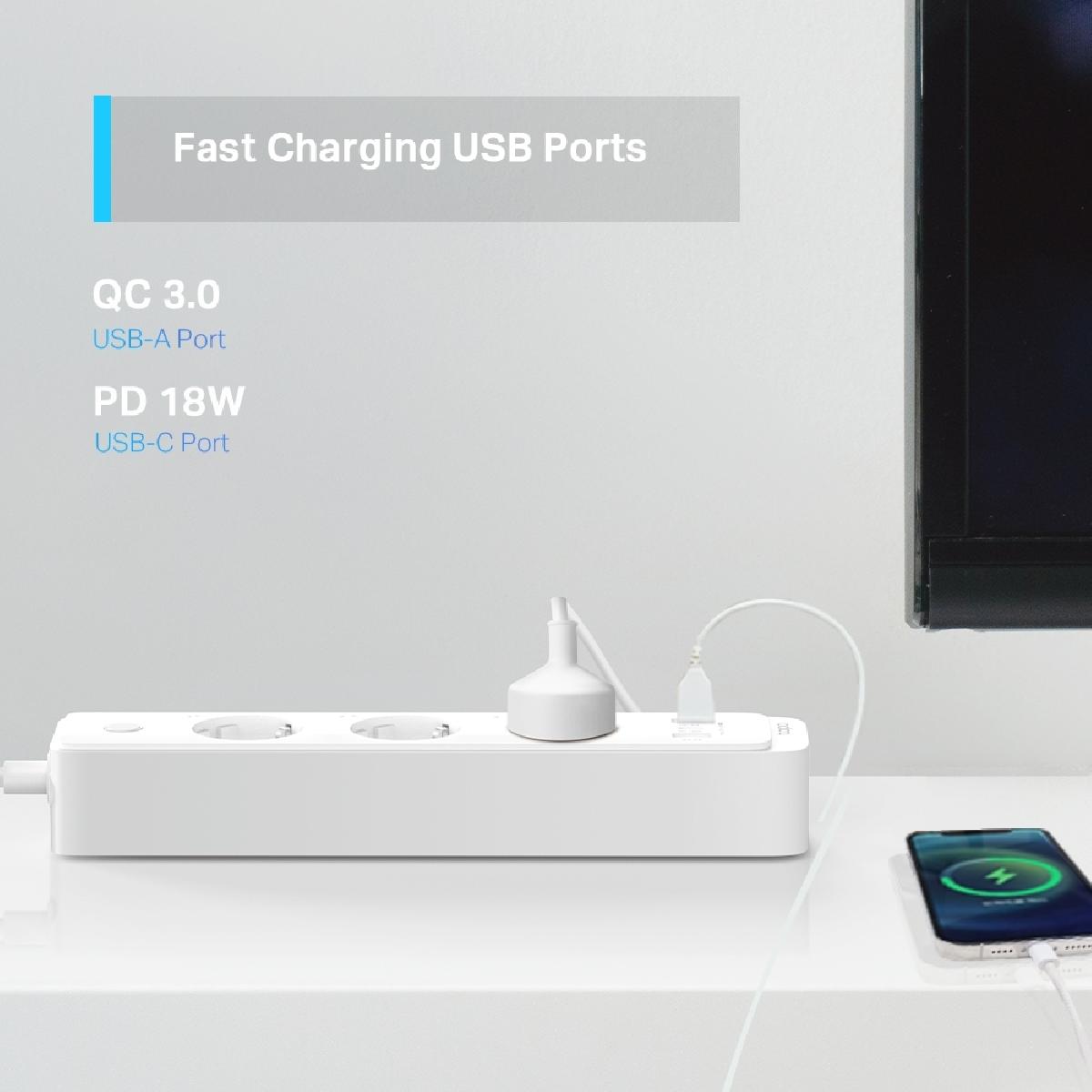 Tp-Link Tapo P300 ver 1.0 Smart  Wi-FI Power strip white