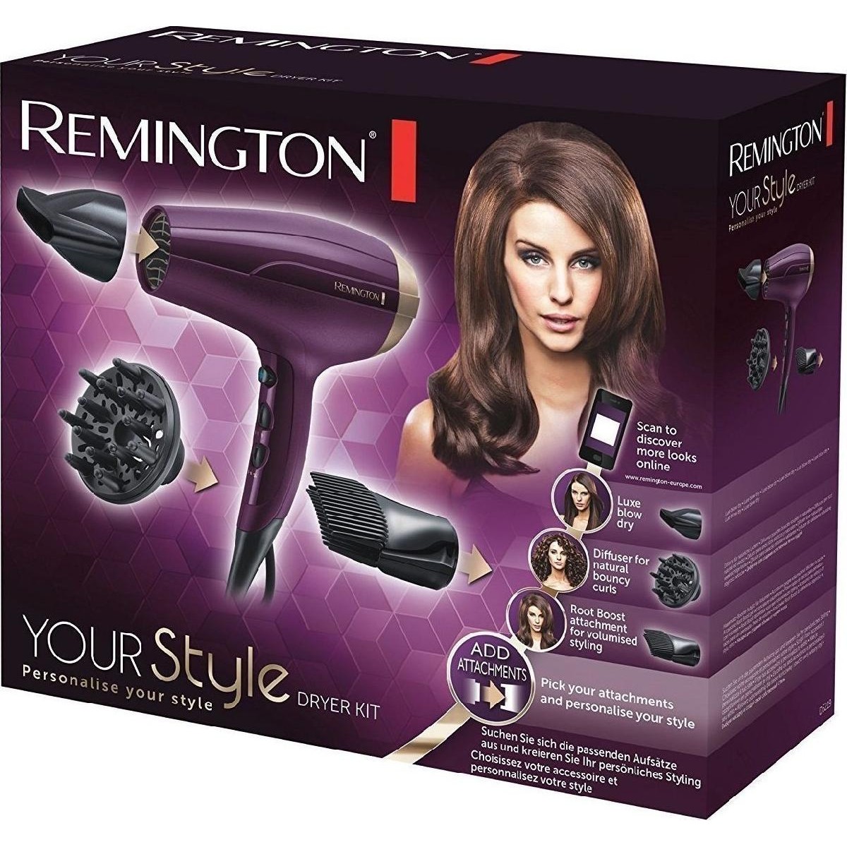 Remington your style Hairdryer D5219  2300 watt purple