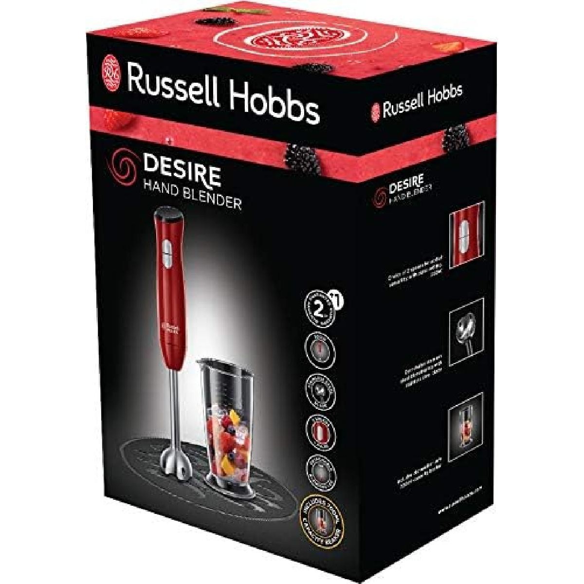 Russell Hobbs Desire 24690-56 Ραβδομπλέντερ με Ανοξείδωτη Ράβδο 500 watt red