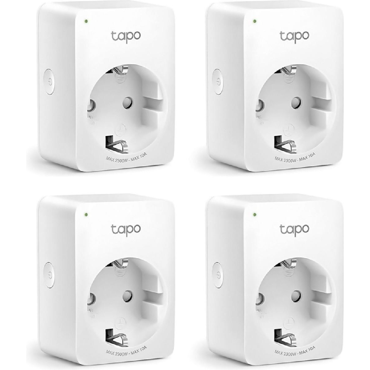 Tp-Link Tapo P100 Ver 2.0 mini Smart Wifi Plug 4 pieces white