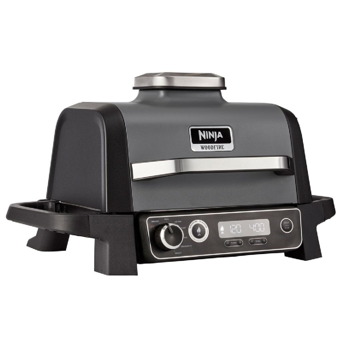 Ninja OG701EU Woodfire Outdoor Electric BBQ Table Grill & Smoker 2400 watt