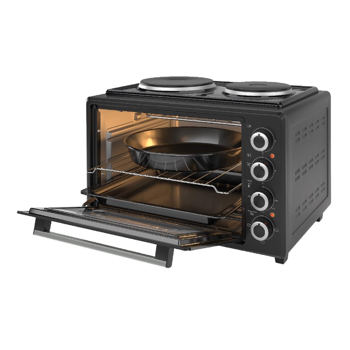 Ecg ETH 3501B Ηλεκτρικός φούρνος 35lt με 2 μάτια 1400 watt black Ecg ETH 3501B Ηλεκτρικός φούρνος 35lt με 2 μάτια 1400 watt black