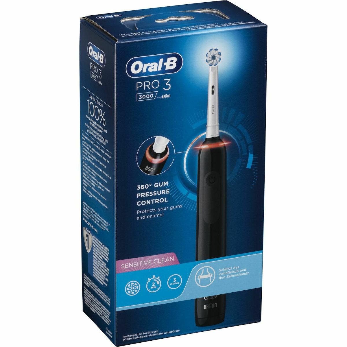 Oral-B Pro 3 3000 Sensitive Clean Ηλεκτρική Οδοντόβουρτσα black (759868) Oral-B Pro 3 3000 Sensitive Clean Ηλεκτρική Οδοντόβουρτσα black (759868)