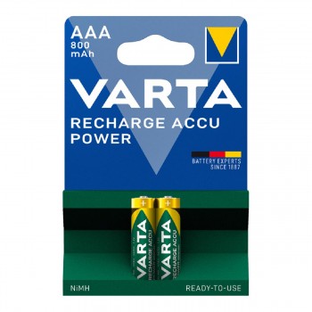 Varta rechargable batteries 800mah Micro AAA 1.2V 2-pack Varta rechargable batteries 800mah Micro AAA 1.2V 2-pack