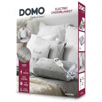 Domo DO641ED Μονό Ηλεκτρικό Υπόστρωμα 100 watt 150x80 cm gray Domo DO641ED Μονό Ηλεκτρικό Υπόστρωμα 100 watt 150x80 cm gray