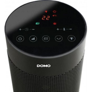 Domo DO7345H Ceramic Heating Tower with Timer and Fireplace effect 2000 watt black