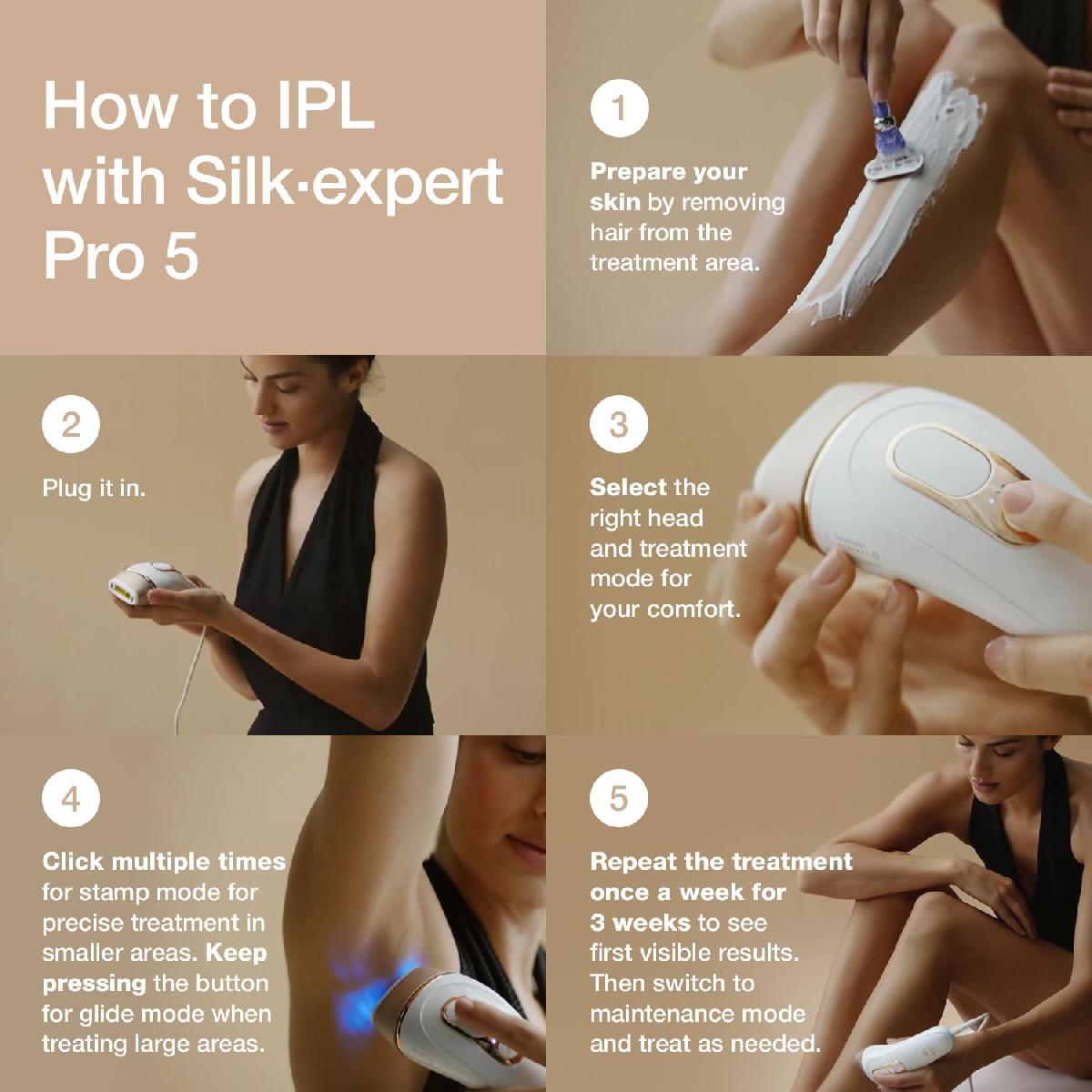 Braun IPL5152 Silk-Expert Pro 5 IPL epilator white gold Braun IPL5152 Silk-Expert Pro 5 IPL epilator white gold