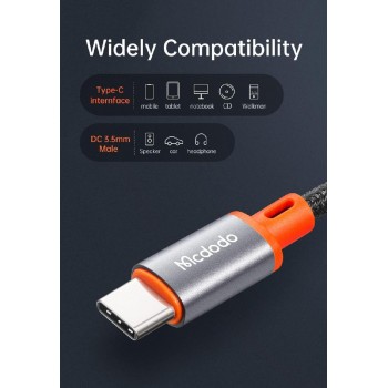 Mcdodo CA-0820 Type-C to 3.5mm Aux Audio Cable 1.2m Black Mcdodo CA-0820 Type-C to 3.5mm Aux Audio Cable 1.2m Black