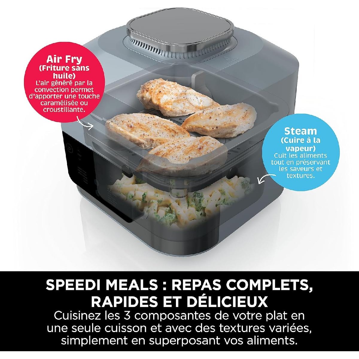 Ninja ON400EU Speedi 10-in-1 Air Fryer and Multicooker, 5 lt  1760 watt