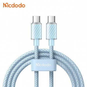 Mcdodo CA-3671 Type-C to Type-C Transparent Data Cable  1.2m blue