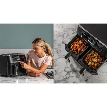 Ninja AF200EU Foodi Dual Zone Φριτέζα Αέρος με Διπλό Αποσπώμενο Κάδο 2400 watt 7.6lt black Ninja AF200EU Foodi Dual Zone Φριτέζα Αέρος με Διπλό Αποσπώμενο Κάδο 2400 watt 7.6lt black