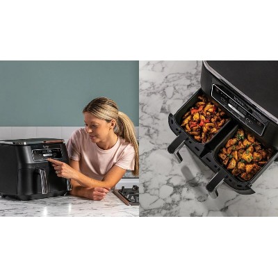 Ninja AF200EU Foodi Dual Zone Φριτέζα Αέρος με Διπλό Αποσπώμενο Κάδο 2400 watt 7.6lt black Ninja AF200EU Foodi Dual Zone Φριτέζα Αέρος με Διπλό Αποσπώμενο Κάδο 2400 watt 7.6lt black