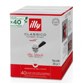 Illy Ταμπλέτες Espresso ESE Classico classic roast Maxi Pack 40 τεμάχια Illy Ταμπλέτες Espresso ESE Classico classic roast Maxi Pack 40 τεμάχια
