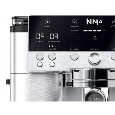 Ninja ES601EU Luxe Premier 3-in-1 Coffee Maker, Espresso Machine with Built-in Bean Grinder & Milk Frother silver Ninja ES601EU Luxe Premier 3-in-1 Coffee Maker, Espresso Machine with Built-in Bean Grinder & Milk Frother silver
