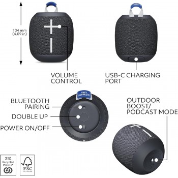 Bluetooth Speakers Ultimate Ears Wonderboom 4 black (984-001894)