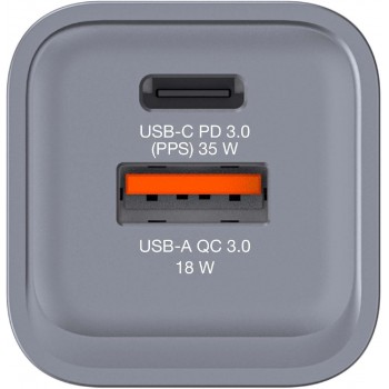 Verbatim GNC-35 GaN Charger 2 Port 35 watt USB A/type-c gray Verbatim GNC-35 GaN Charger 2 Port 35 watt USB A/type-c gray