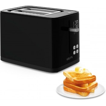 Krups KH6418 Toaster Smartn Light 2 φρυγανιέρα 2 θέσεων with Digital Display black