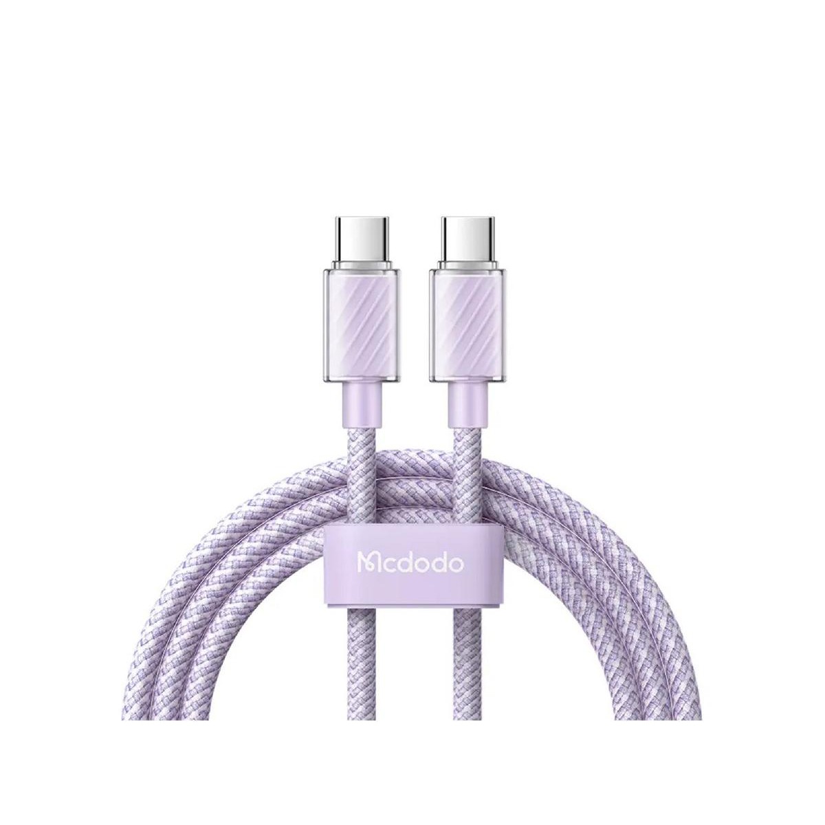 Mcdodo CA-3672 Type-C to Type-C Transparent Data Cable  1.2m purple
