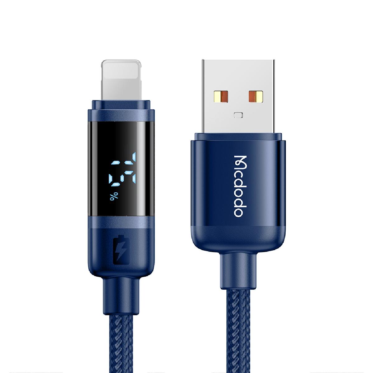 Mcdodo CA-5001 Digital Display USB-A to Lightning Data Cable 1.2m
blue