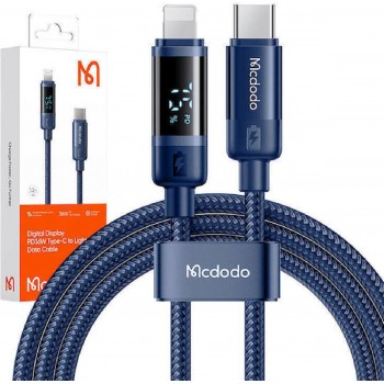 Mcdodo CA-5211 Digital Display 36 watt Type-C to Lightning Data Cable 1.2m
blue