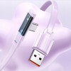 Mcdodo CA-3421 USB-A to Type-C 6A 90 Degree Transparent Data Cable with LED 1.2m black