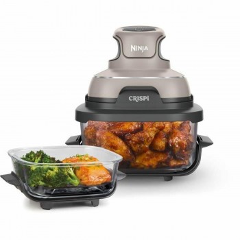 Ninja FN101EUST Crispi 4-in-1 Portable Glass Air Fryer Cooking System 1500 watt  3.8lt stone