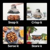 Ninja FN101EUST Crispi 4-in-1 Portable Glass Air Fryer Cooking System 1500 watt  3.8lt stone