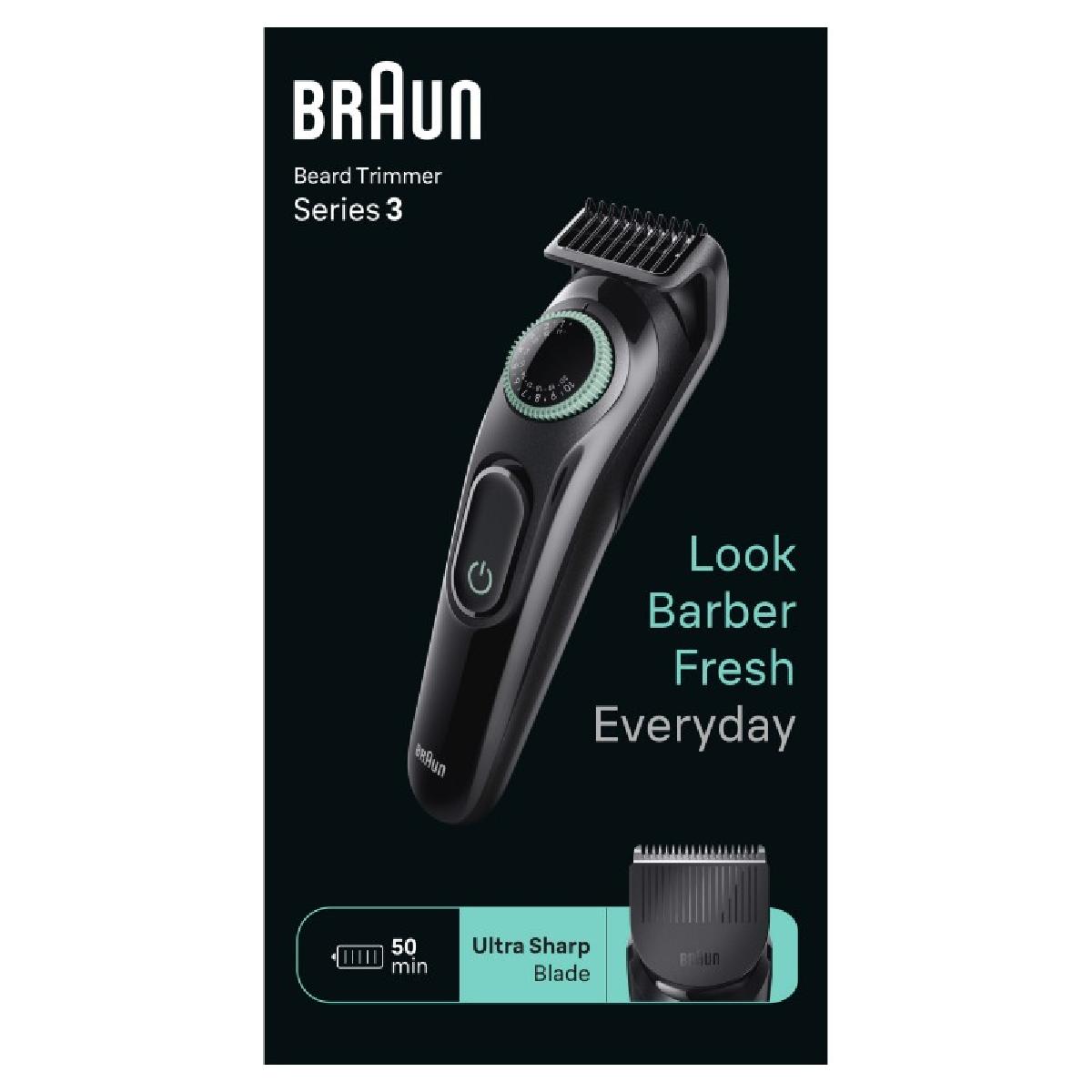 Braun BT3411 beard 3 trimmer black Braun BT3411 beard 3 trimmer black
