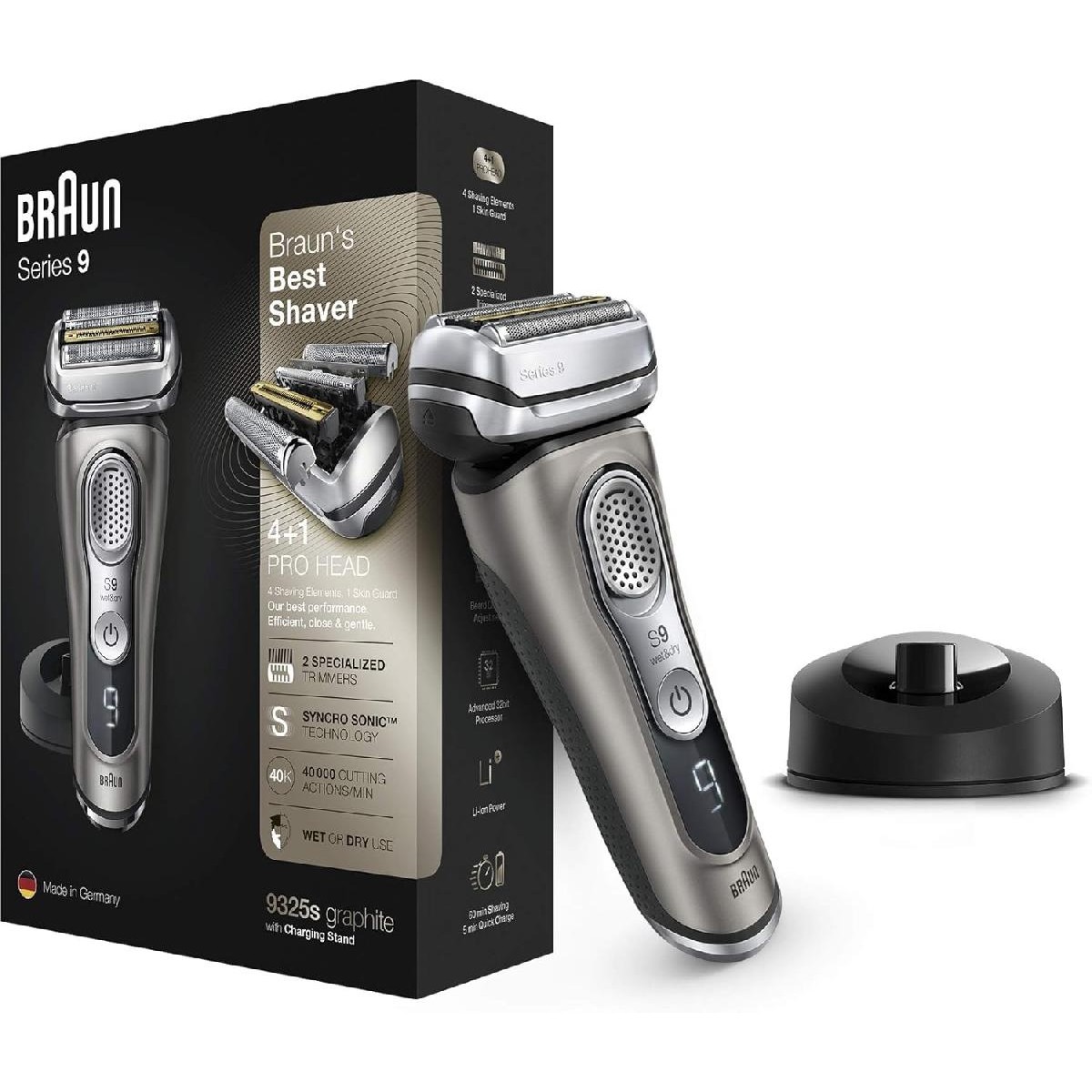 Braun 9325s Series 9 wet&dry Ξυριστική Μηχανή Προσώπου graphite Braun 9325s Series 9 wet&dry Ξυριστική Μηχανή Προσώπου graphite